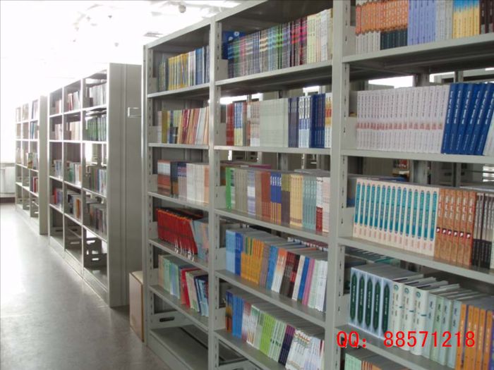 三连体六层书柜 三节六层双面书柜,六层双面图书架,三联六层图书架