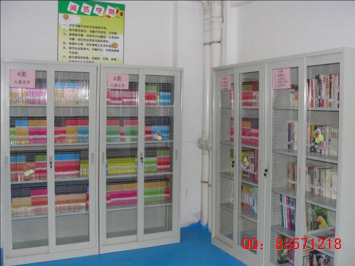 阅览图书柜 玻璃门图书柜,阅览室图书架,玻璃移门图书架