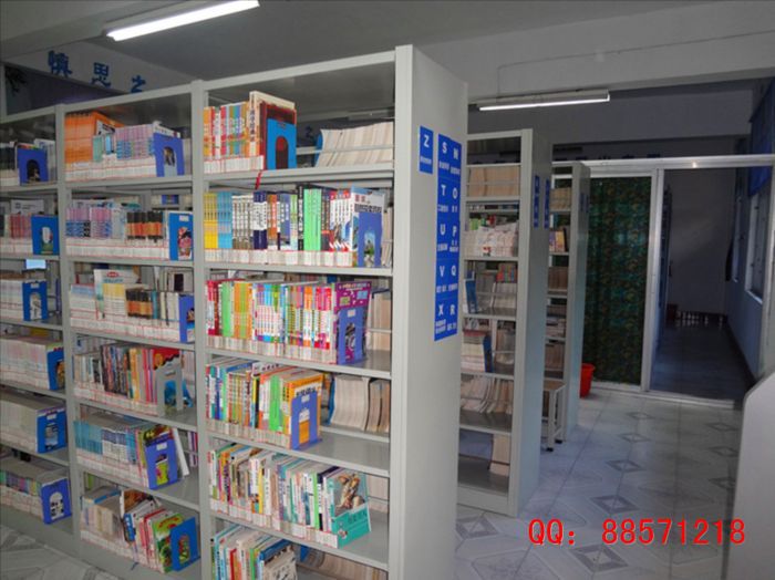 阅览图书存放柜 阅读室图书柜,阅览室图书架,六层双面阅读书架