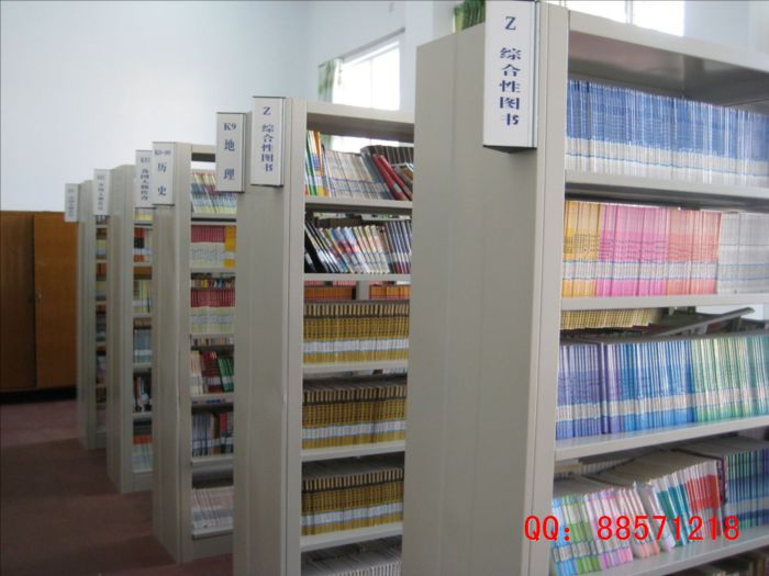 综合书库图书架 钢制综合图书架,连排多用图书架,铁皮六层图书架