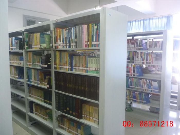图书资料室书架 图书资料室书架,资料室图书架,图书室书架,阅览室书架,钢制图书架,铁皮图书架,钢制学校图书架定做